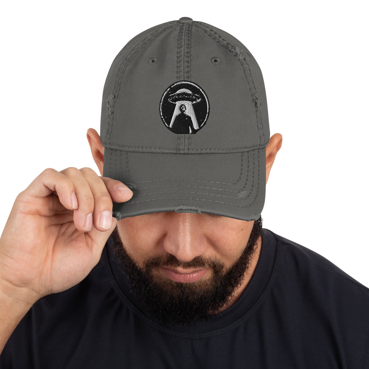 Distressed Dad Hat ufo abduction