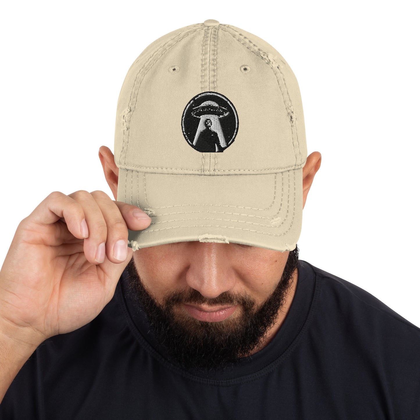 Distressed Dad Hat ufo abduction