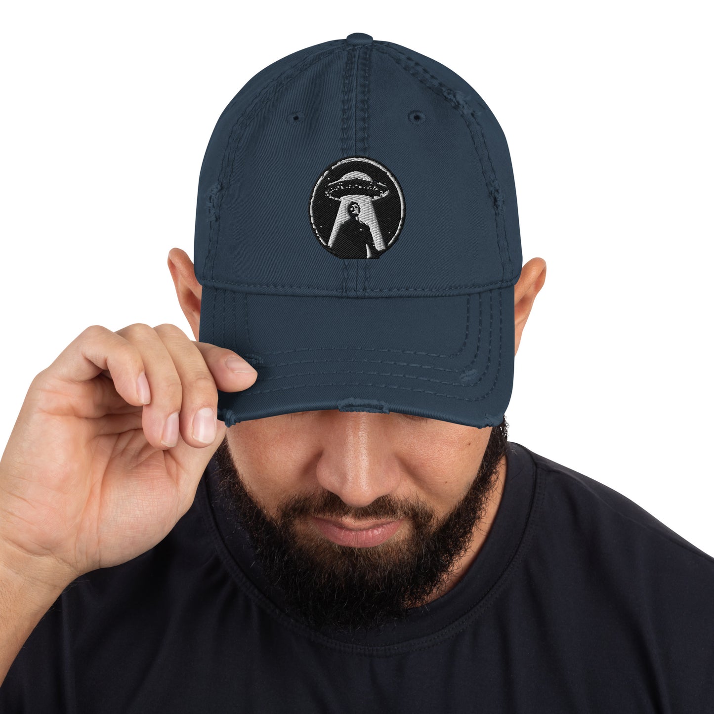 Distressed Dad Hat ufo abduction